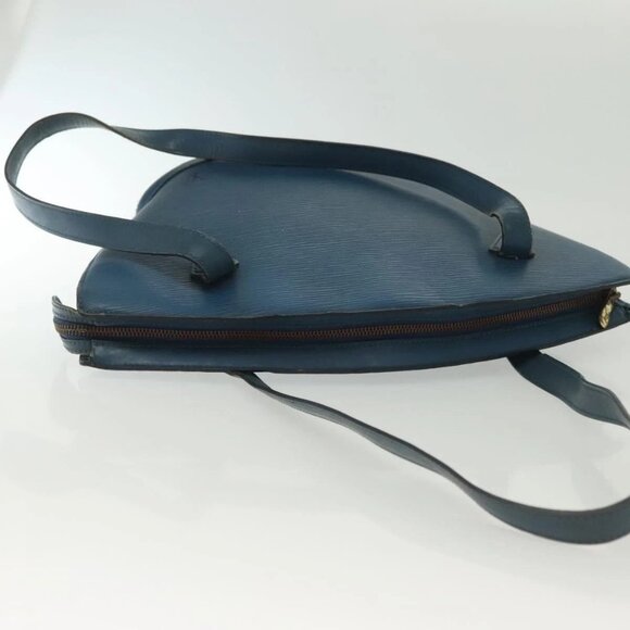 LOUIS VUITTON Epi Saint Jacques Poignees Long Bag Blue LV Auth - Picture 7 of 16